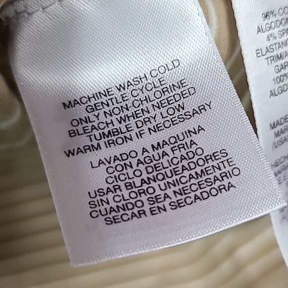 Jones New York Tan Stripe Lace Halter Top Shelf Bra Backless T-Shirt Large- NWOT - Picture 8 of 12